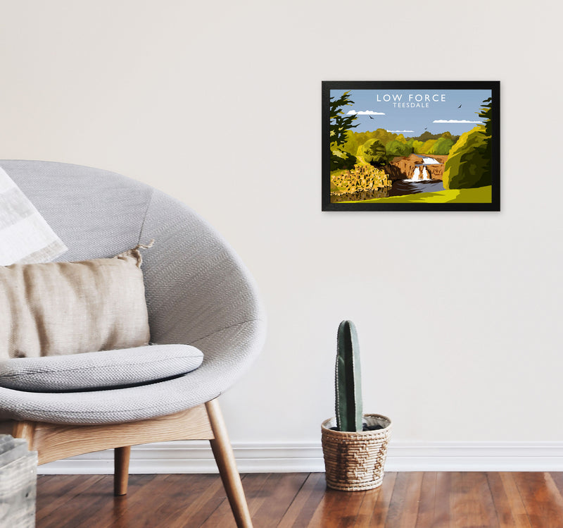 Low Force Teesdale Art Print by Richard O'Neill A3 White Frame