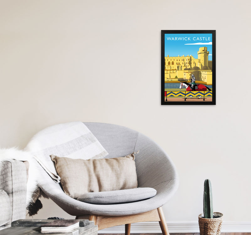 Warwick Castle Portrait by Richard O'Neill A3 White Frame