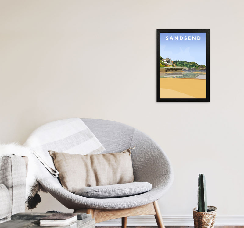 Sandsend4 Portrait by Richard O'Neill A3 White Frame
