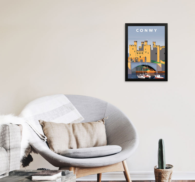 Conwy Portrait by Richard O'Neill A3 White Frame