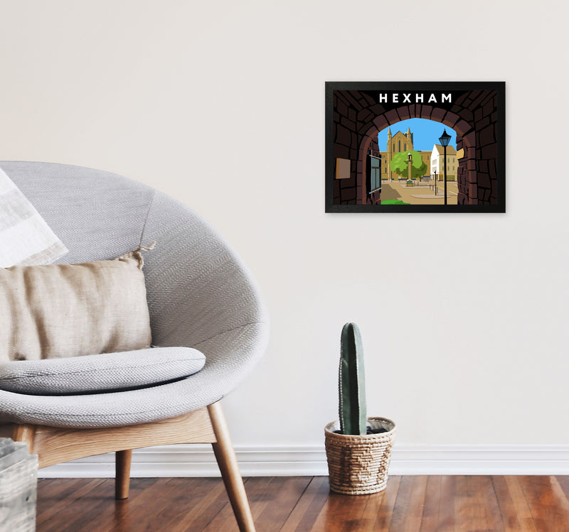 Hexham by Richard O'Neill A3 White Frame