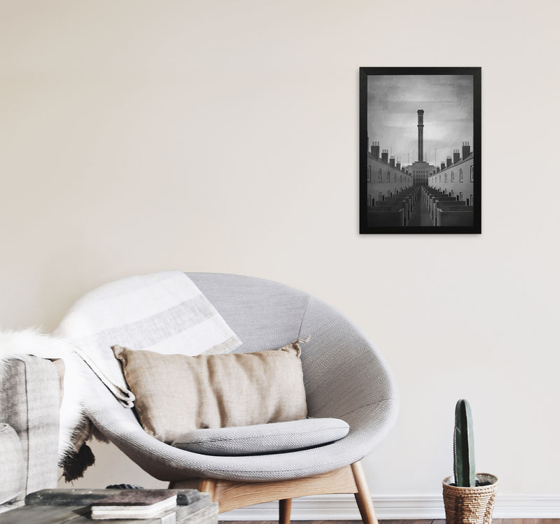Northen Mills Portrait by Richard O'Neill A3 White Frame