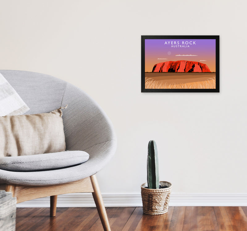 Ayers Rock by Richard O'Neill A3 White Frame