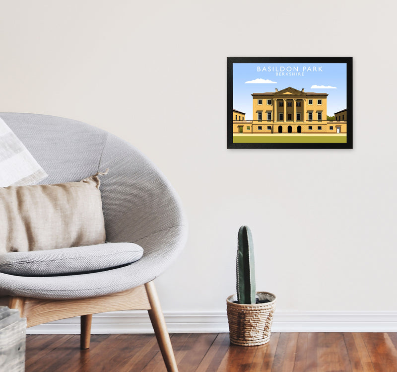 Basildon Park by Richard O'Neill A3 White Frame