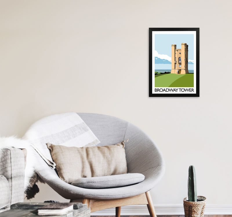 Broadway Tower Art Print by Richard O'Neill A3 White Frame