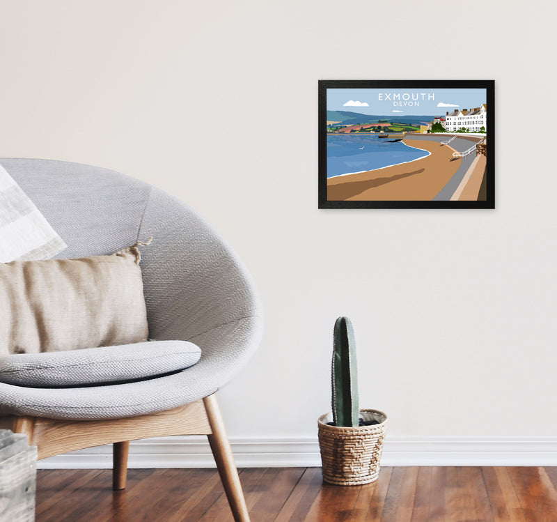 Exmouth Devon Art Print by Richard O'Neill A3 White Frame