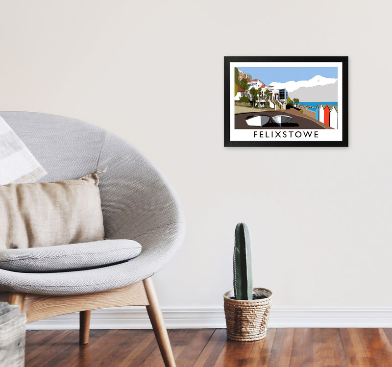 Felixstowe Framed Digital Art Print by Richard O'Neill A3 White Frame