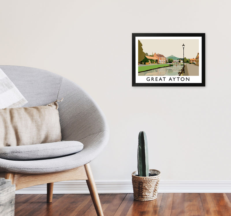 Great Ayton by Richard O'Neill A3 White Frame