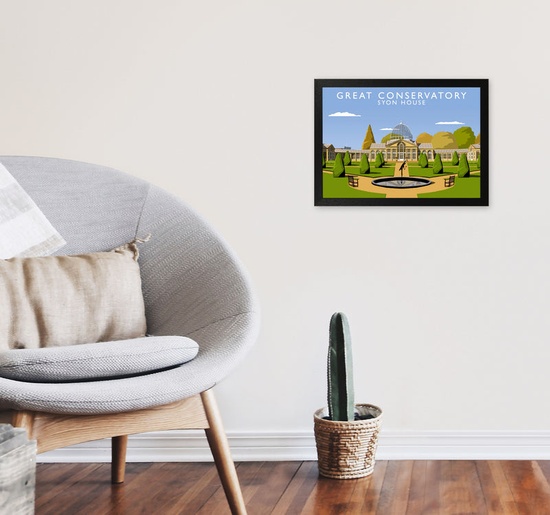 Great Conservatory Syon House by Richard O'Neill A3 White Frame