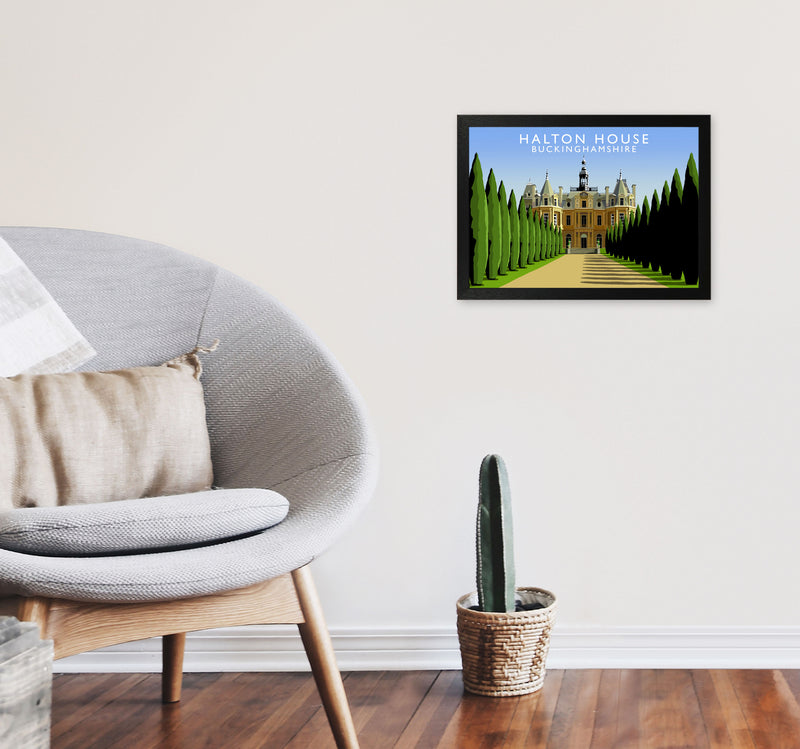 Halton House by Richard O'Neill A3 White Frame