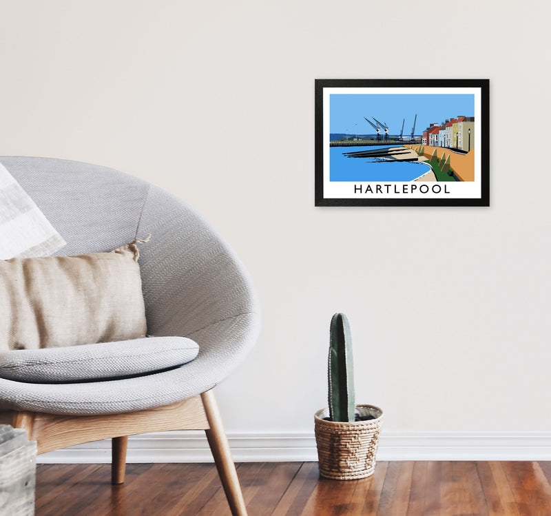 Hartlepool by Richard O'Neill A3 White Frame