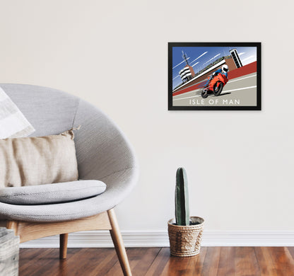 Isle of Man Art Print by Richard O'Neill A3 White Frame