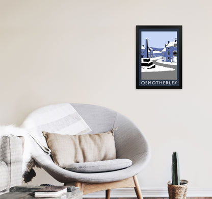 Osmotherley Travel Art Print by Richard O'Neill, Framed Wall Art A3 White Frame