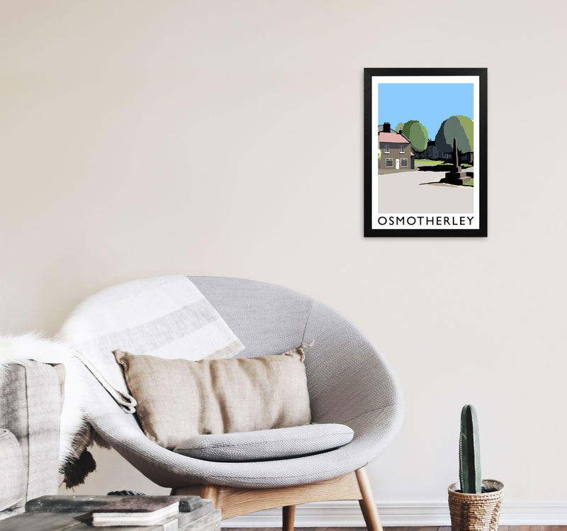 Osmotherley Travel Art Print by Richard O'Neill, Framed Wall Art A3 White Frame