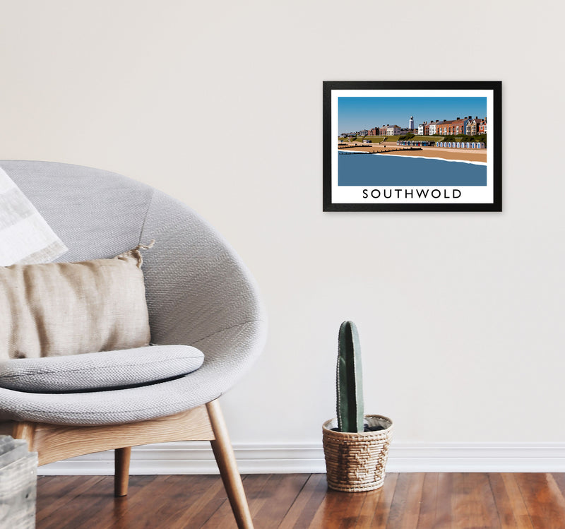 Southwold Framed Digital Art Print by Richard O'Neill A3 White Frame