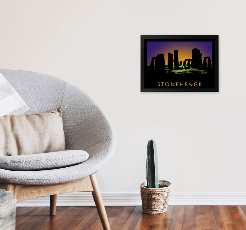 Stonehenge Art Print by Richard O'Neill A3 White Frame
