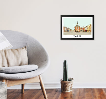 Yarm Art Print by Richard O'Neill, Framed Wall Art A3 White Frame