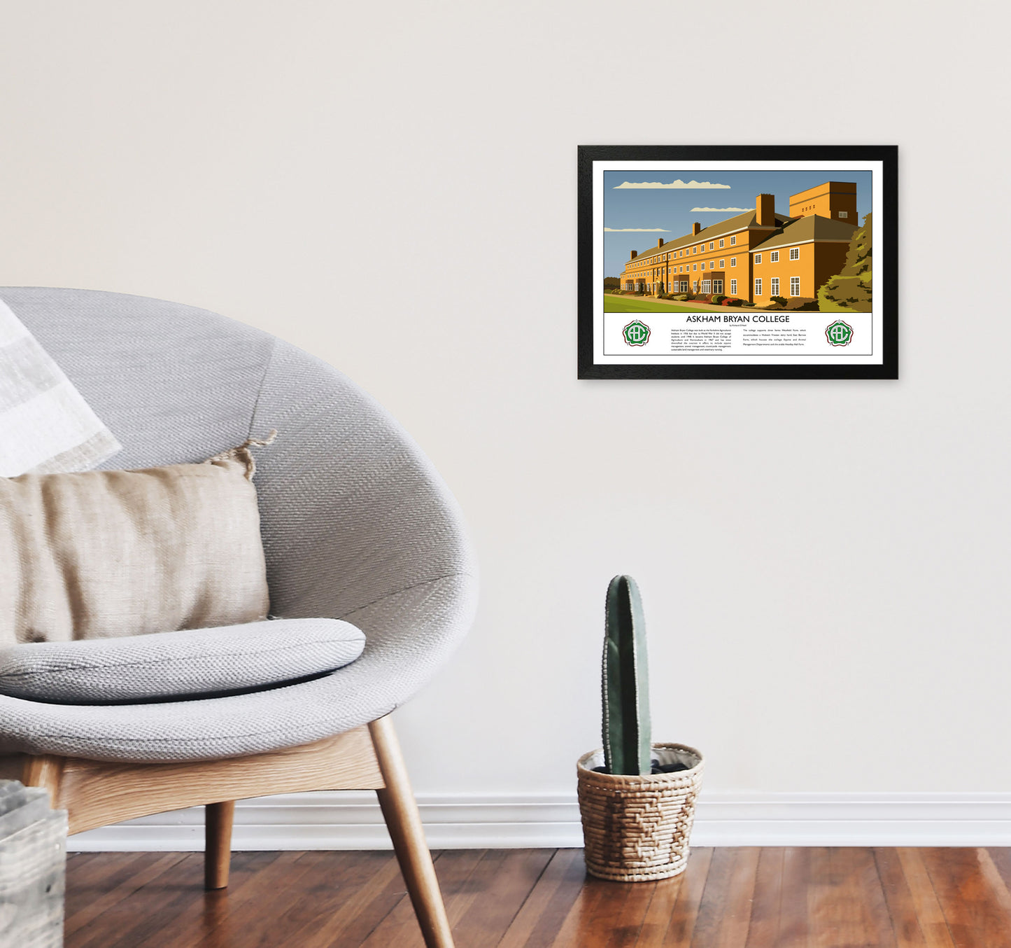 Askham Bryan College V2 by Richard O'Neill A3 White Frame