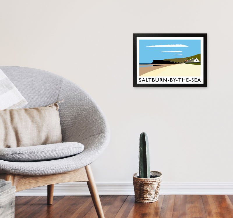 Saltburn-by-the-sea by Richard O'Neill A3 White Frame