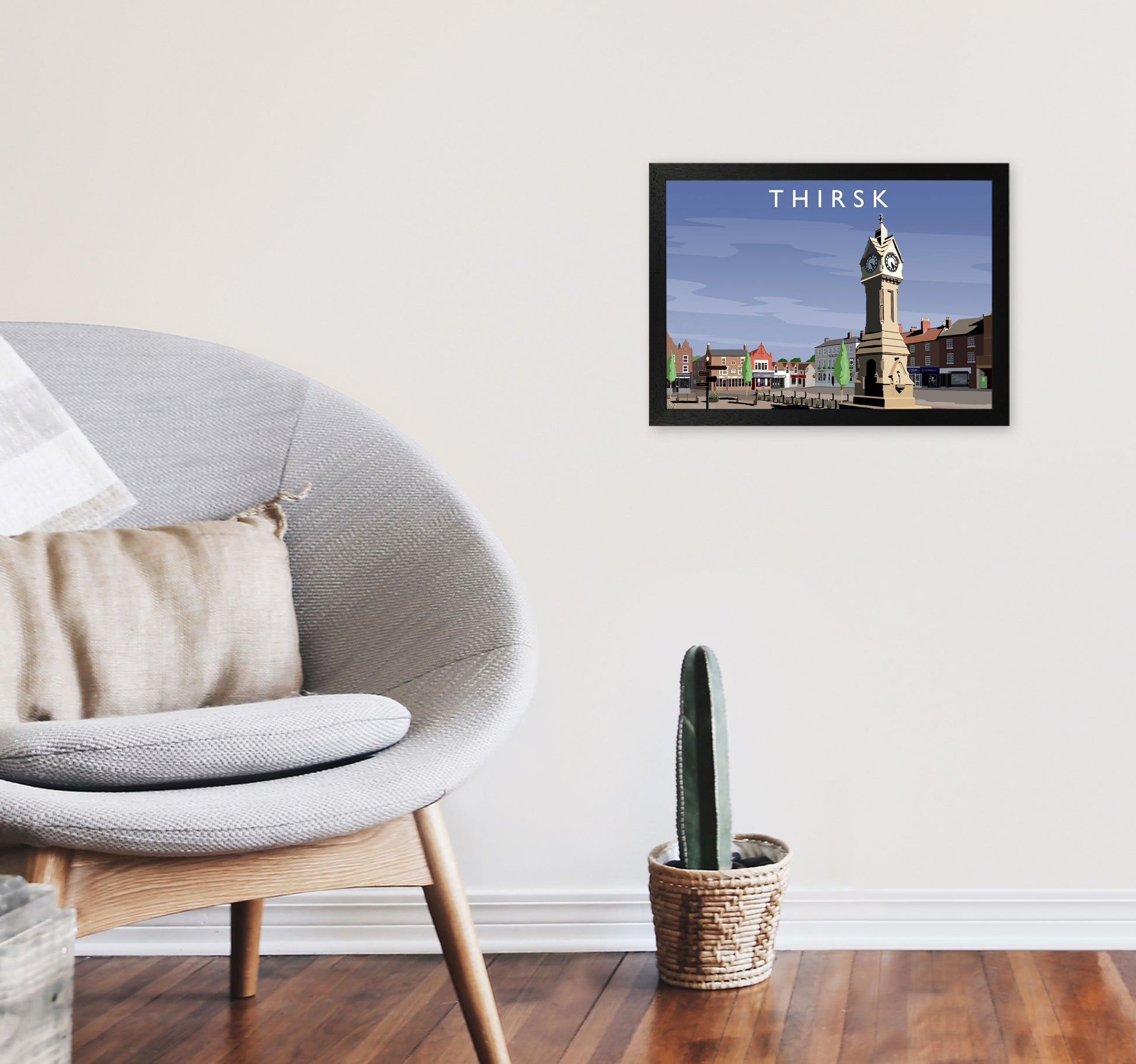 Thirsk 2 by Richard O'Neill A3 White Frame