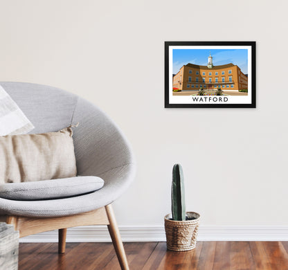 Watford by Richard O'Neill A3 White Frame