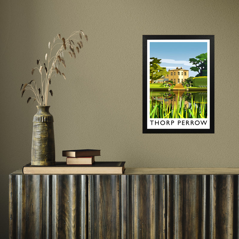 Thorp Perrow portrait by Richard O'Neill A3 Black Frame