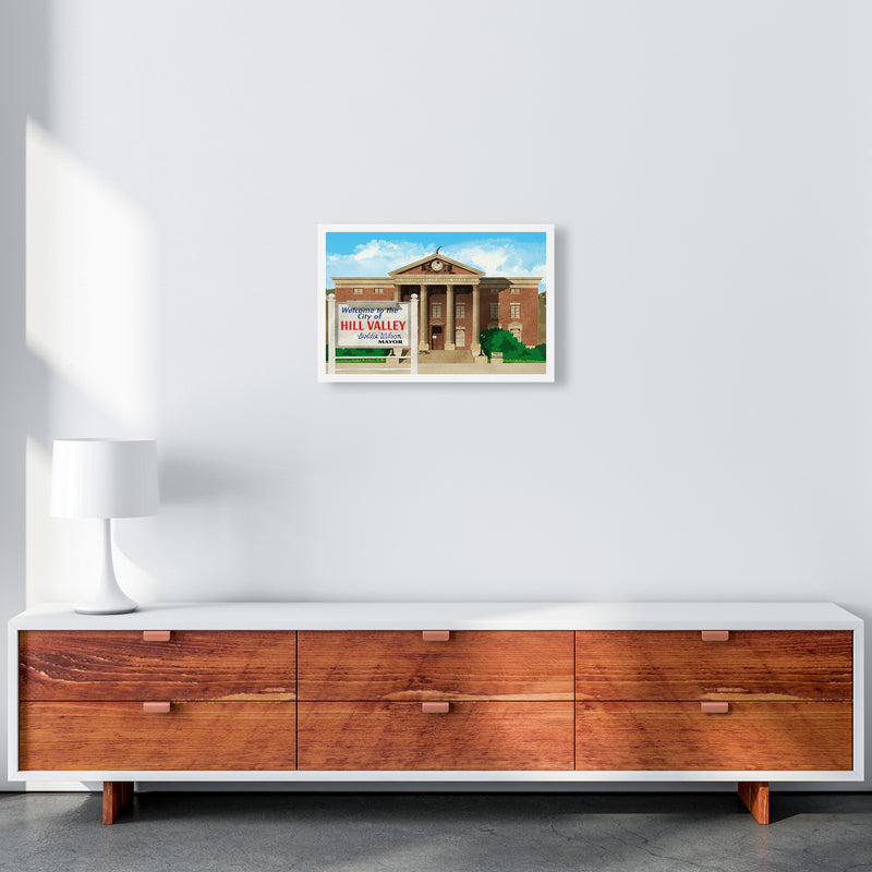 Hill Valley 1985 Revised Art Print by Richard O'Neill A3 Canvas