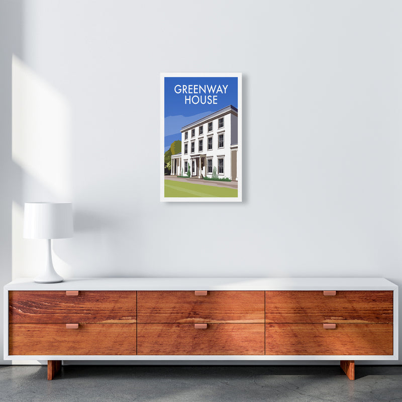 Greenway House Portrait Art Print by Richard O'Neill A3 Canvas