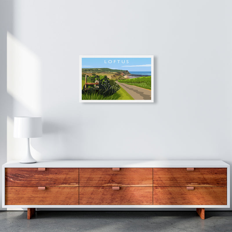 Loftus Travel Art Print by Richard O'Neill A3 Canvas