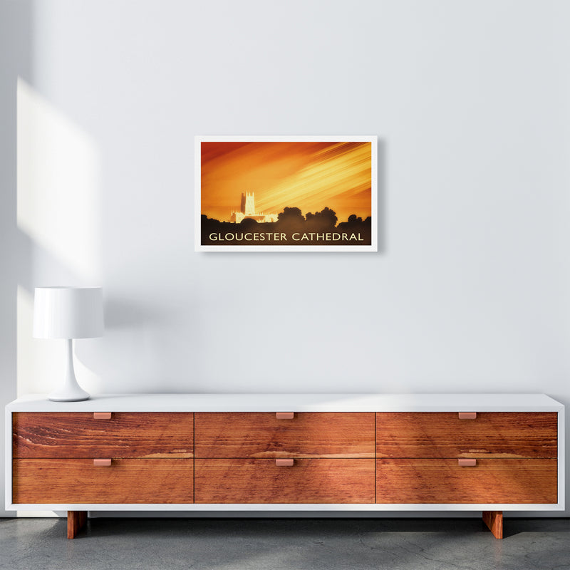 Gloucester Cathedral Travel Art Print by Richard O'Neill A3 Canvas