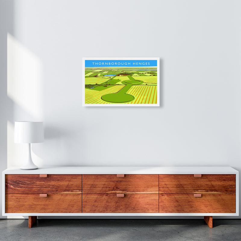 Thornborough Henges Travel Art Print by Richard O'Neill A3 Canvas