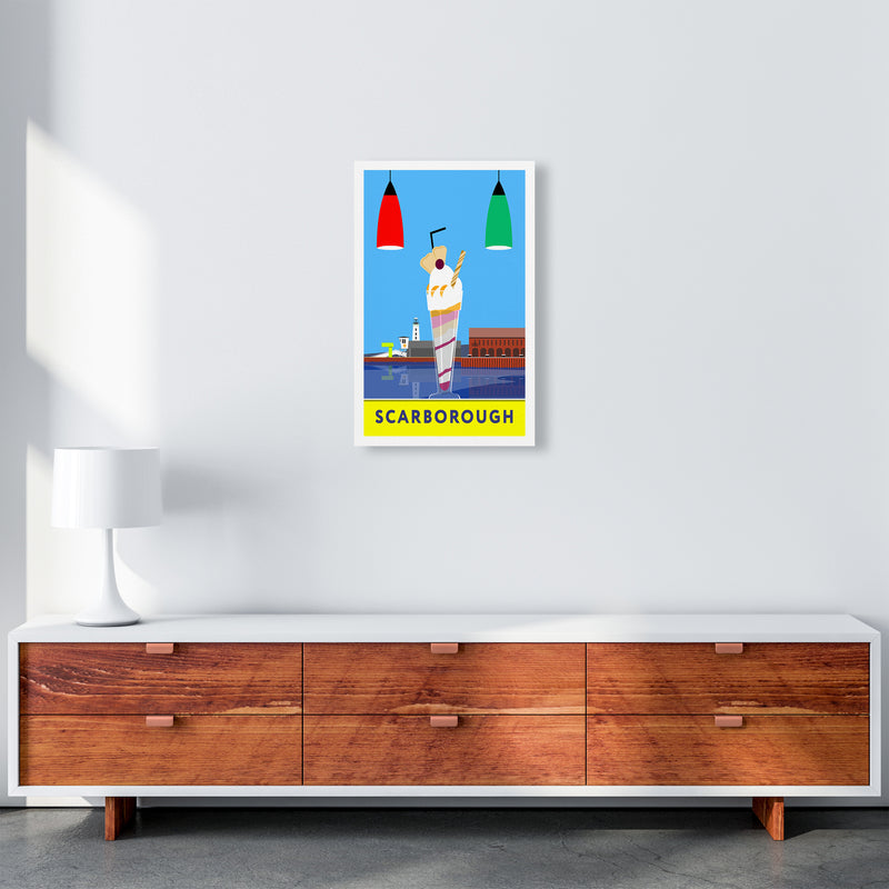 Icecream at Scarborough Travel Art Print by Richard O'Neill A3 Canvas