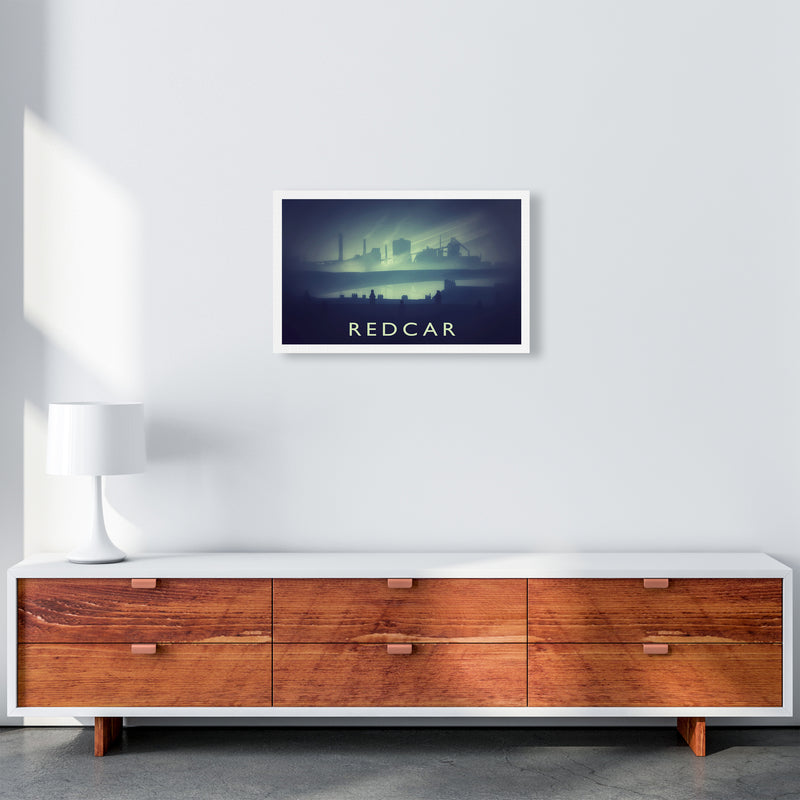 Redcar (night) Travel Art Print by Richard O'Neill A3 Canvas