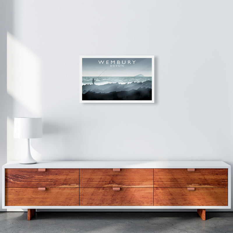 Wembury Travel Art Print by Richard O'Neill A3 Canvas