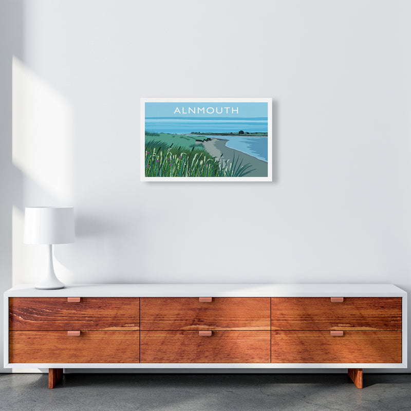 Alnmouth Travel Art Print by Richard O'Neill A3 Canvas