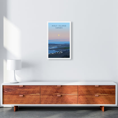 Holy Island Sands portrait Travel Art Print by Richard O'Neill A3 Canvas