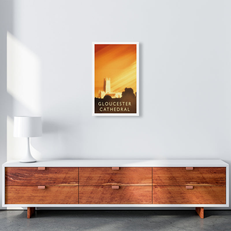 Gloucester Cathedral portrait Travel Art Print by Richard O'Neill A3 Canvas