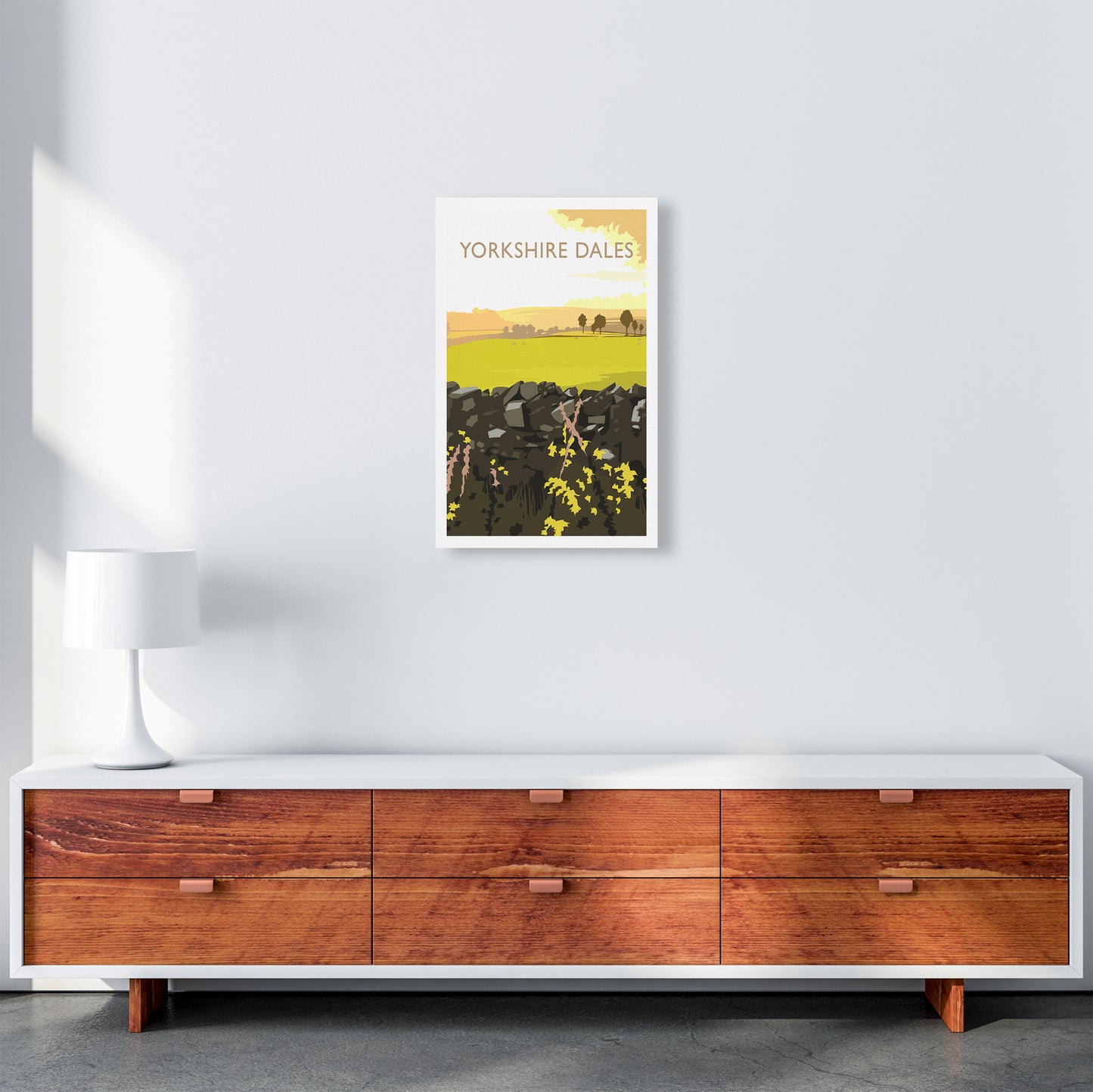 Yorkshire Dales Portrait Travel Art Print by Richard O'Neill A3 Canvas