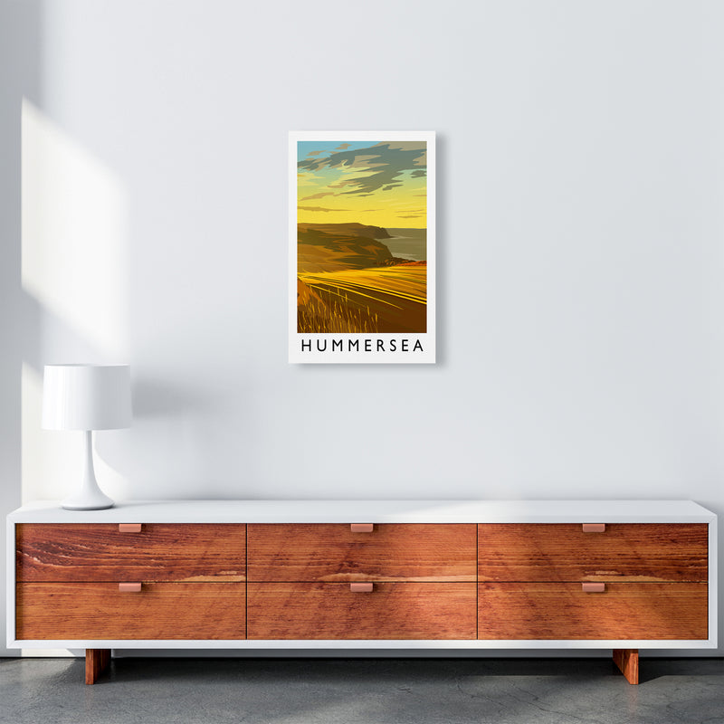 Hummersea Portrait Travel Art Print by Richard O'Neill A3 Canvas