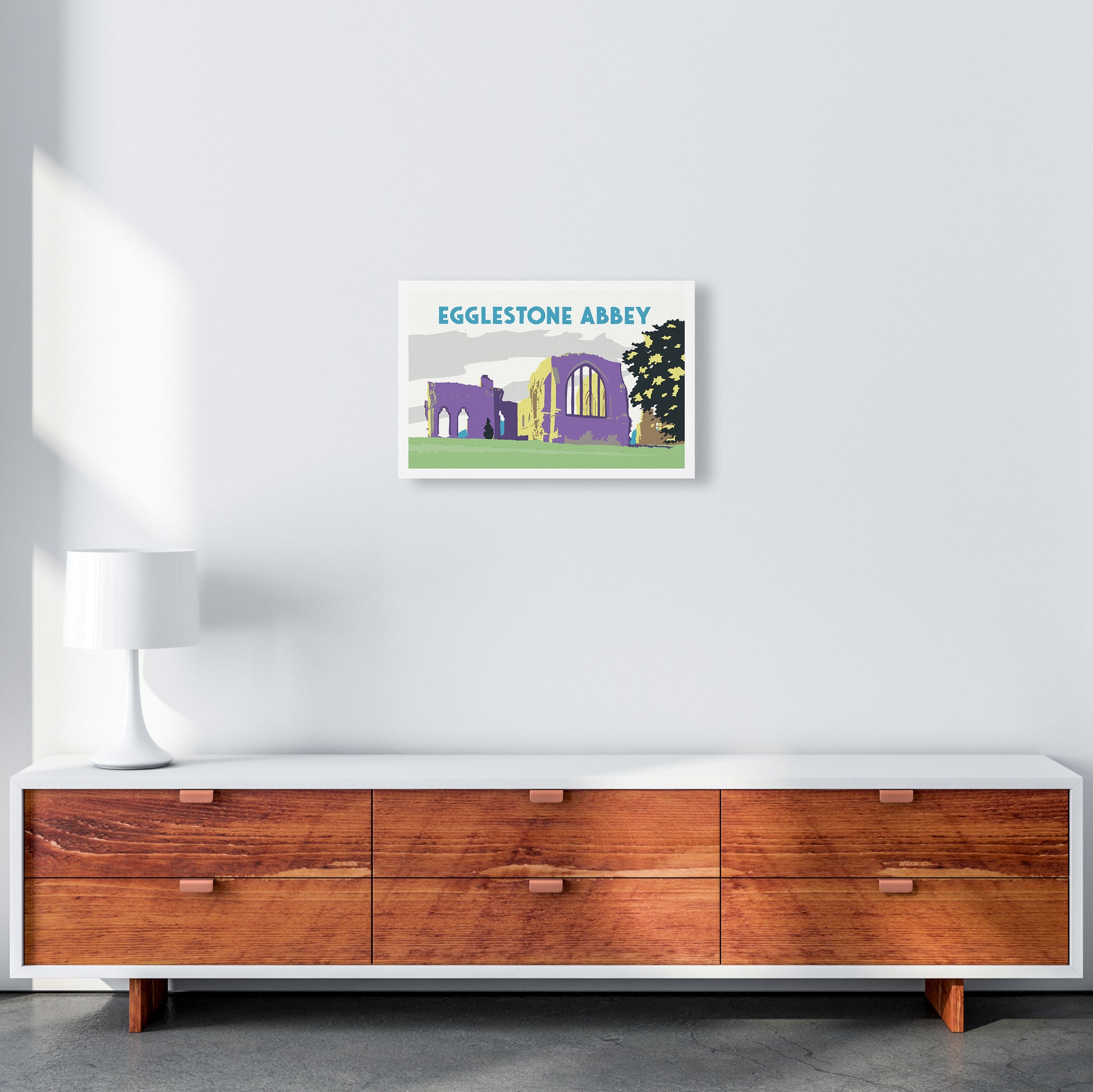 Egglestone Abbey Travel Art Print by Richard O'Neill A3 Canvas