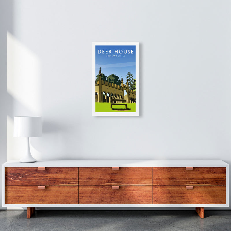 Deer House portrait Travel Art Print by Richard O'Neill A3 Canvas