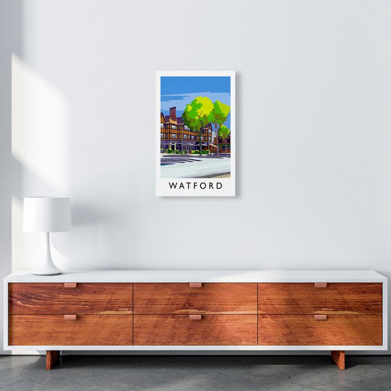 Watford 2 portrait Travel Art Print by Richard O'Neill A3 Canvas