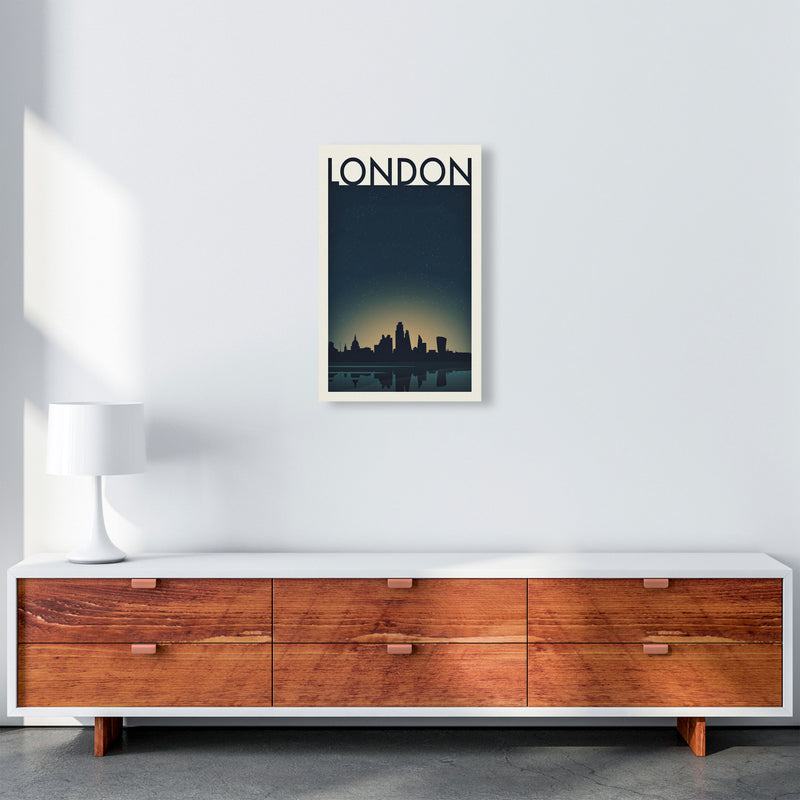 London 4 (Night) Travel Art Print by Richard O'Neill A3 Canvas