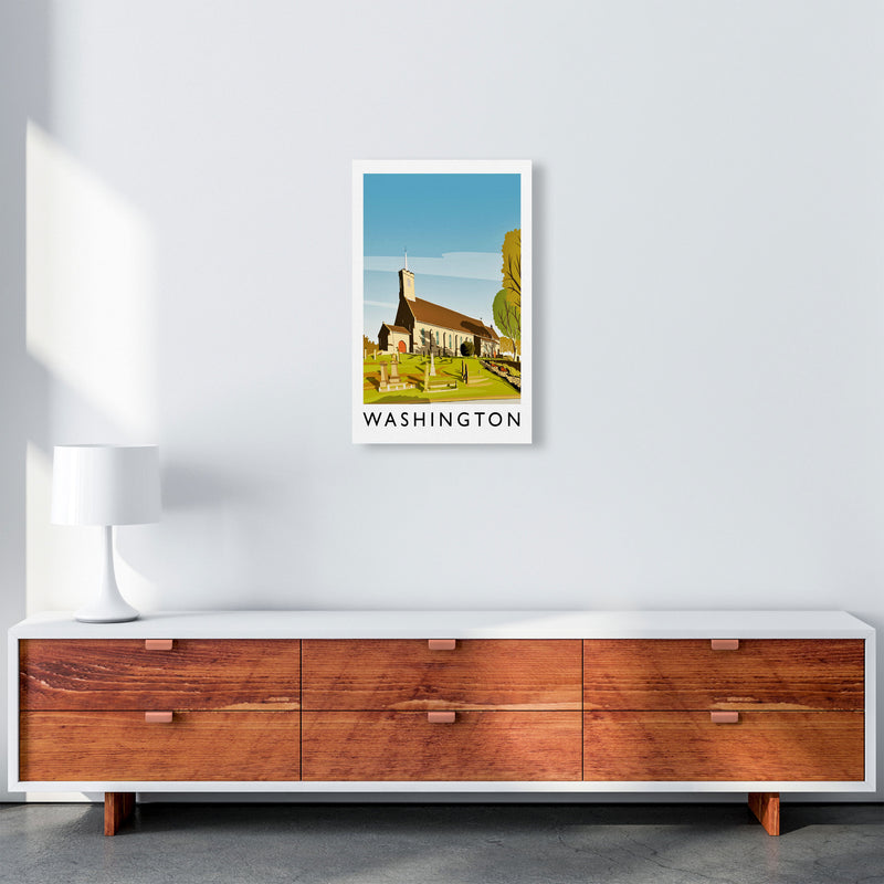 Washington Portrait Travel Art Print by Richard O'Neill A3 Canvas