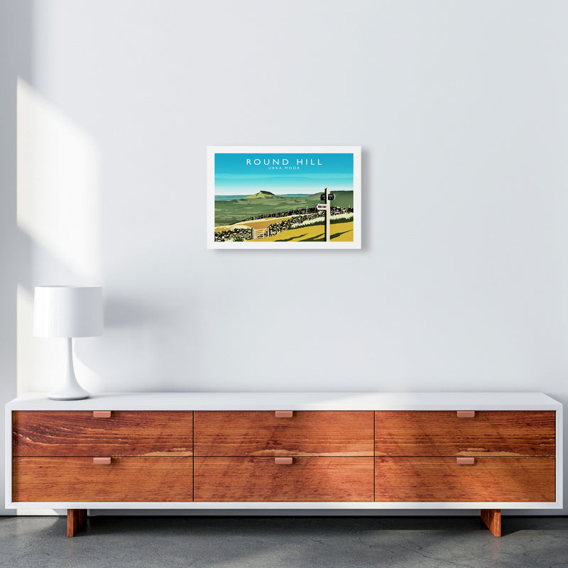 Round Hill Travel Art Print by Richard O'Neill A3 Canvas