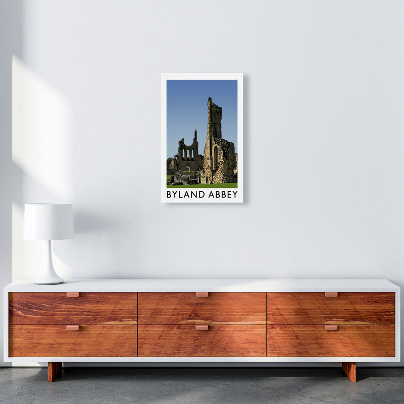 Byland Abbey Framed Digital Art Print by Richard O'Neill A3 Canvas