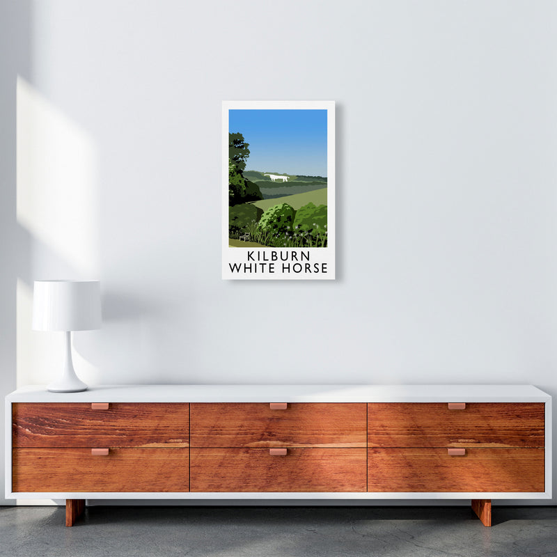 Kilburn White Horse by Richard O'Neill Yorkshire Art Print A3 Canvas