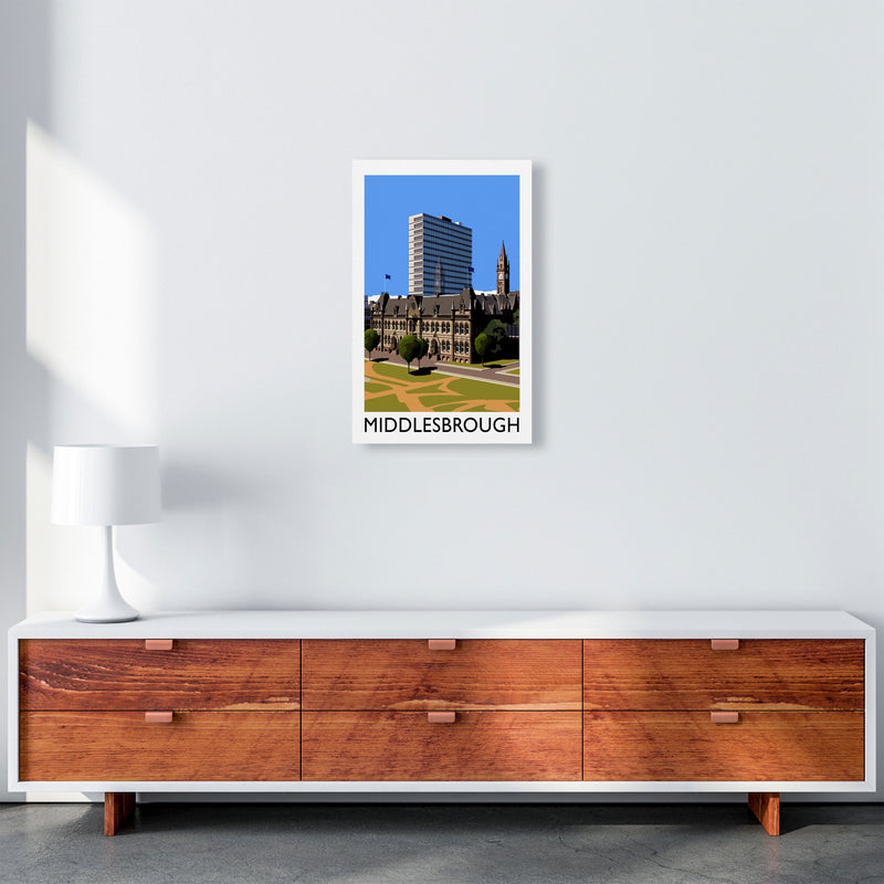 Middlesbrough Art Print by Richard O'Neill A3 Canvas
