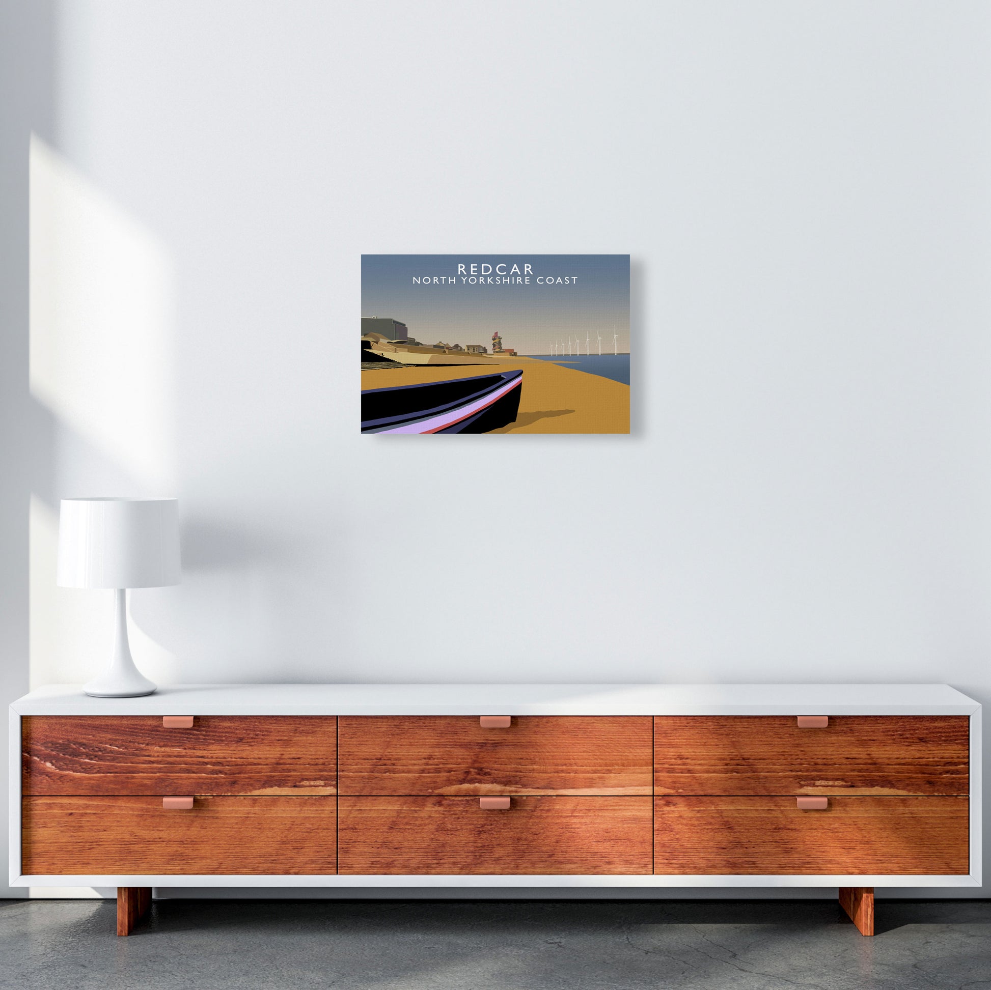Redcar North Yorkshire Coast Art Print by Richard O'Neill A3 Canvas