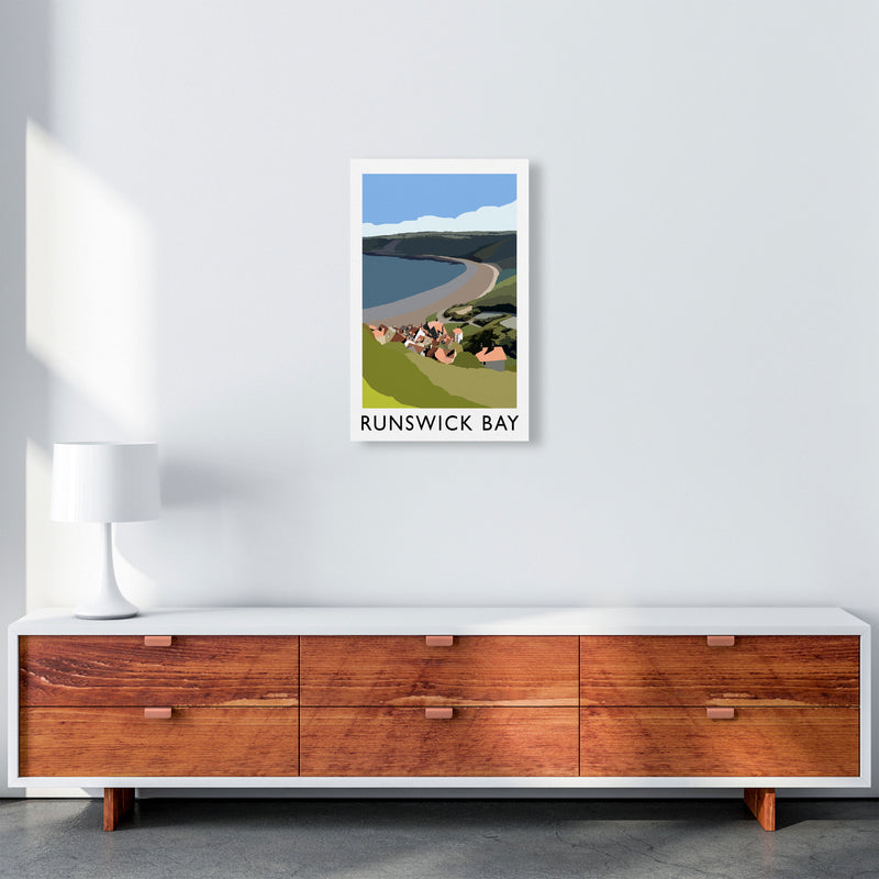 Runswick Bay Art Print by Richard O'Neill A3 Canvas
